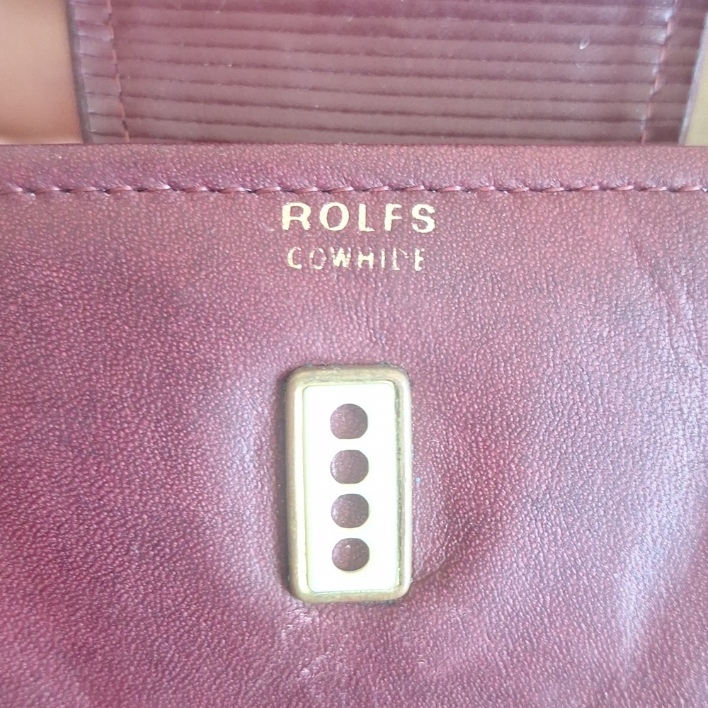 Vintage Rolfs Cowhide Wallet | Oxblood Leather Floral Embossed | Rare Key Slots - Picture 5 of 16